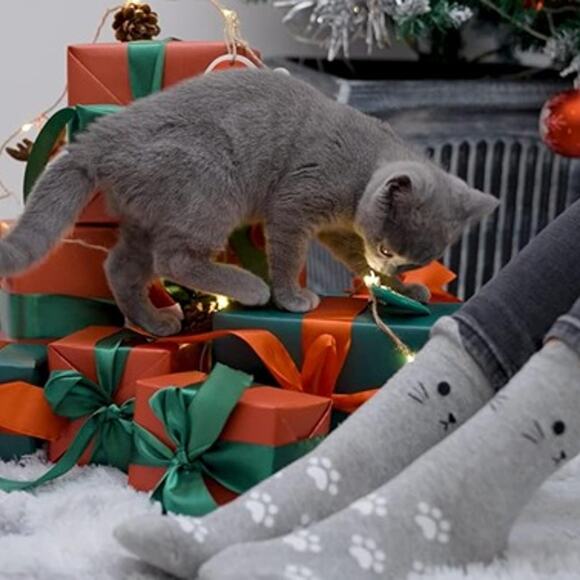 Jeasona Women's Cat Socks Cat Gifts Cute Animal Socks Dog Owl Gifts for Women - Picture 6 of 6